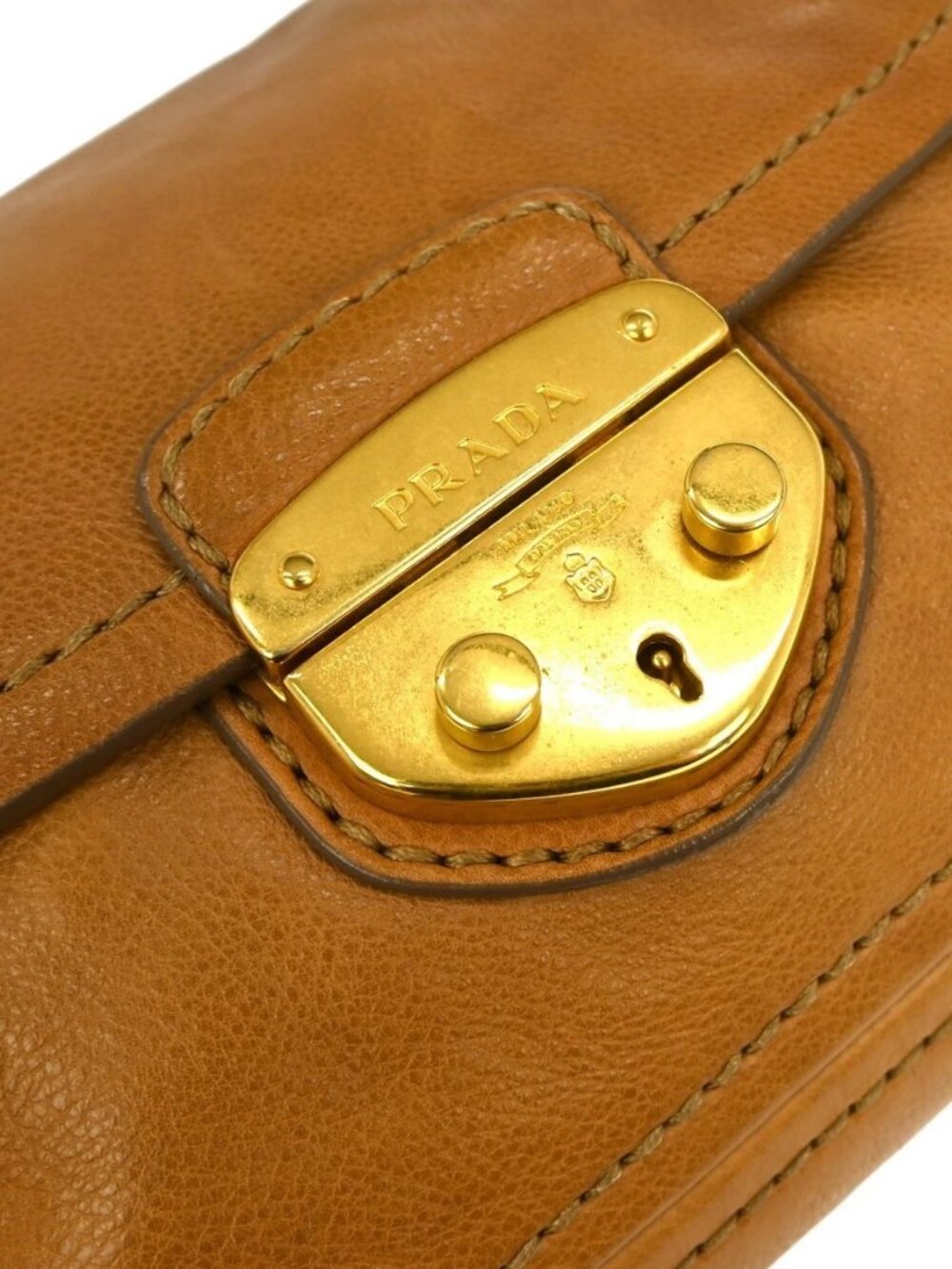 Deal PRADA BROWN SHOULDER BAG 7N NQ02158 - Picture 6 of 13